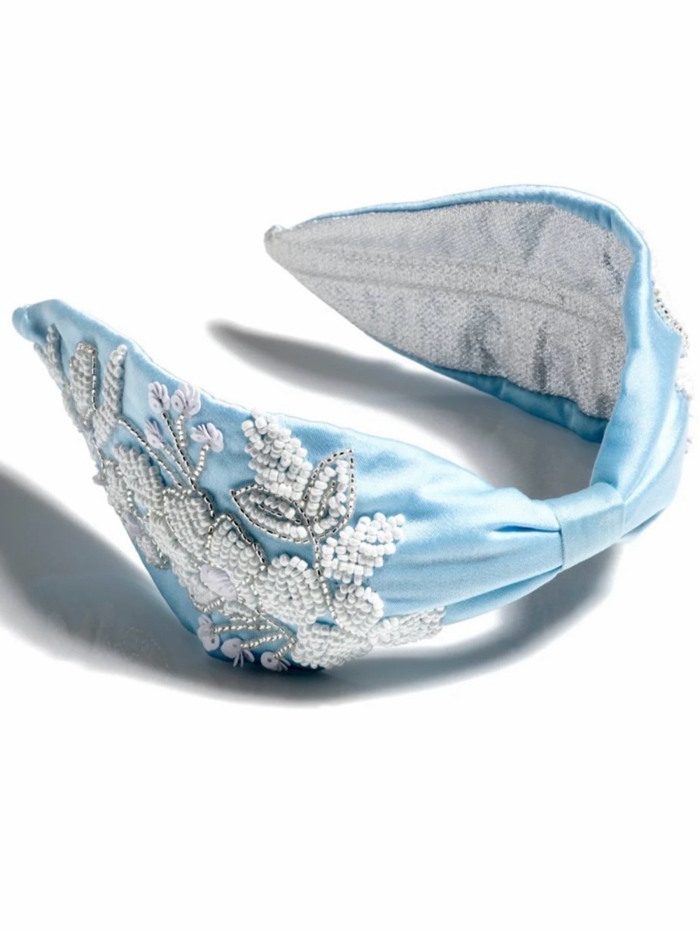 Reserved- Shiraleah Light Blue Beaded Floral Headband